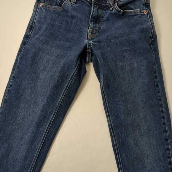 Volcom Vorta Slim Straight Designer Jeans Women's Size 28 Blue Cotton - Picture 3 of 9